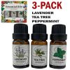 3 Pack - Aromatherapy Essential Oils Gift Set For Humidifiers Oil Diffuser Mist