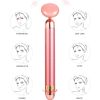 5-in-1 24K Gold Beauty Bar Face Massager Electric Vibrating Rose Quartz 3D Roller Face Lifting Body Facial Gua Sha Jade Roller