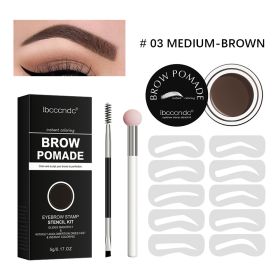 Waterproof And Sweat Proof Eyebrow Powder Lazy Man (Option: Colo3)