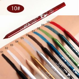 Automatic Rotation Lipliner Waterproof And Durable (Option: Color10-2 Style)