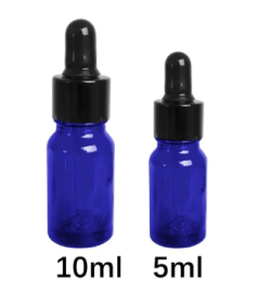 5/10ml Glass Dropper Bottles (Option: Blue-10ml)