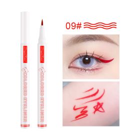 Color Waterproof Eyeliner Liquid Pen Sweat-proof, Non-dizzy And Waterproof (Color: Red)