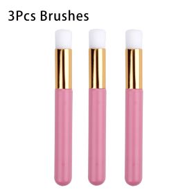 False Eyelash Mousse Brush Household Cleaning Wash Makeup (Option: Pink Gold Tube 3pieces)