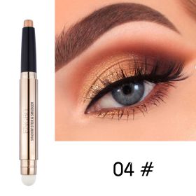 Double Headed Monochrome Eye Shadow Pen Pearlescent Sleeping Silkworm (Option: 4 Style)