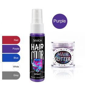 Disposable hair dye spray quick temporary dye (Color: purple)