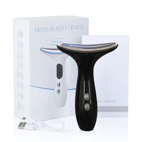 Skin Rejuvenation Face Lifting And Tightening RF Massage Instrument (Option: Black-English version)