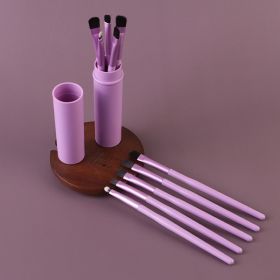 Makeup Brushes 3 Set 5Pcs Soft Bristles Cosmetic Brush Portable Eye Brushes for Women & Girls (Color: purple)