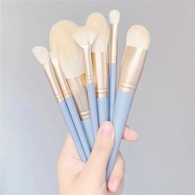 Makeup Brushes Set 9Pcs Soft Hair Eye Shadow Brush Loose Powder Brush Full Set of Women Girls Makeup Brushes (Color: Blue)