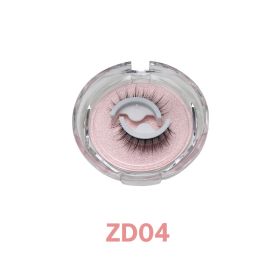 1Pair Glue-free False Eyelashes Wispy Natural Lashes Long Eyelash Self-adhesive Lash Extension Reusable Handmade Lash For Makeup (Color: ZD04)