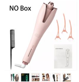 Multi-Automatic Hair Curler Hair Curling Iron LCD Ceramic Rotating Hair Waver Magic Curling Wand Irons Hair Styling Tools (Color: Pink 2)