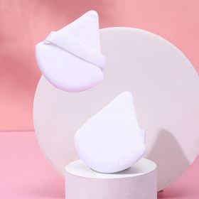 Puff Suede Dry Powder Puff Fan Loose Powder Puff Makeup Sponge (Option: Opp6-White)