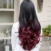 Women Big Wave Long Curly Wavy Gradient Color Ombre Three-forth Full Hair Wig