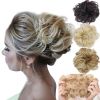 Women Hair Bun Extension Wavy Curly Messy Donut Chignons Wig Hairpiece