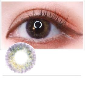 Beauty Pupil Male Students Natural Blue Male Gray Myopia Brown (Option: Golden purple-0Degrees)