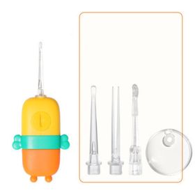 Ear Scoop With Light-emitting Light One-piece Molding Built-in Magnifying Glass (Color: Orange)